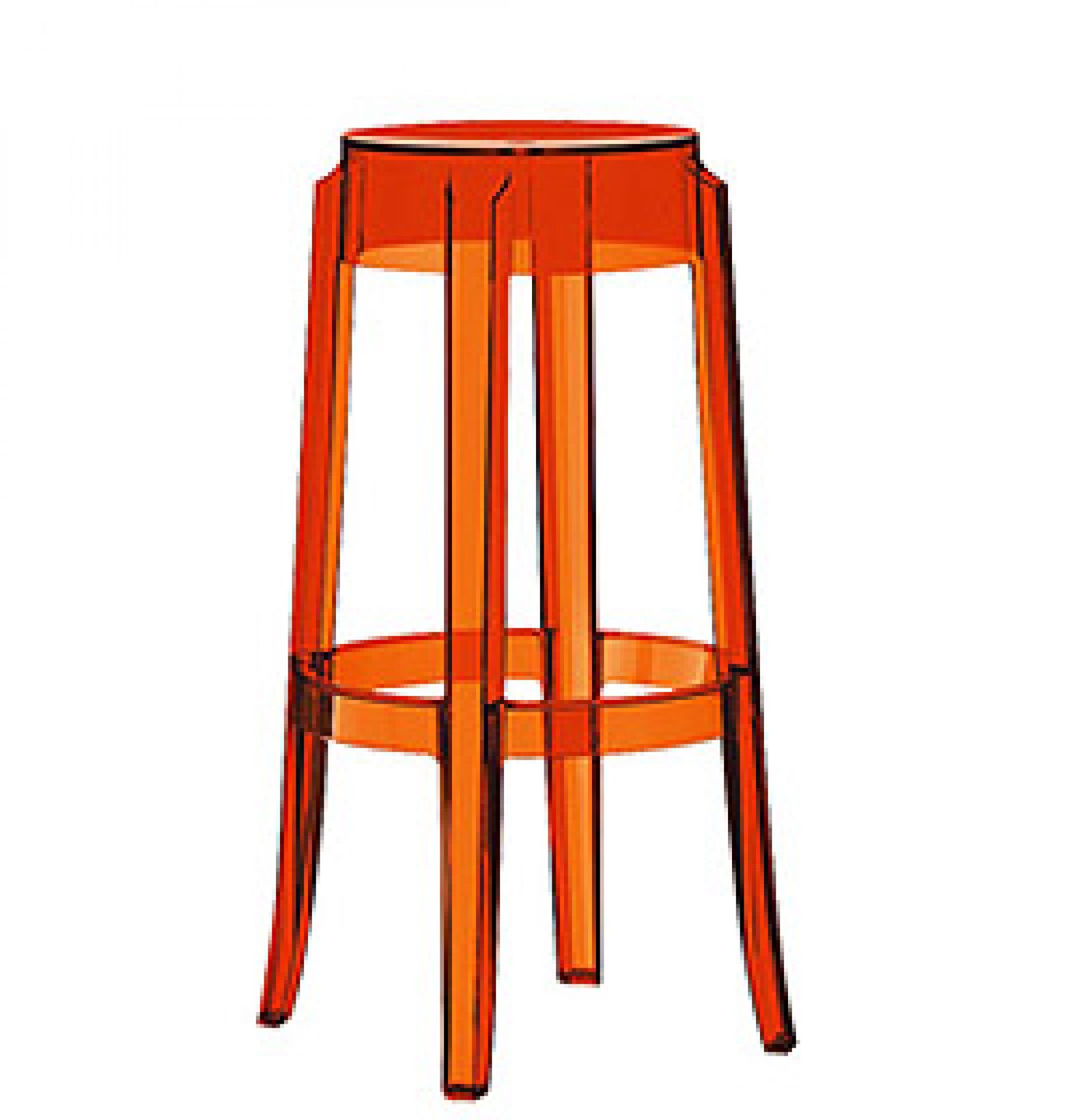 Charles Ghost Hocker 2er Set Kartell